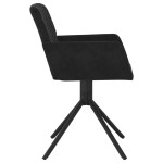 vidaXL Scaune de bucătărie pivotante, 2 buc., negru, catifea vidaXL Scaune de bucătărie pivotante, 2 buc., negru, catifea