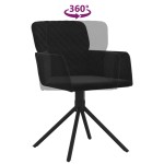 vidaXL Scaune de bucătărie pivotante, 2 buc., negru, catifea vidaXL Scaune de bucătărie pivotante, 2 buc., negru, catifea