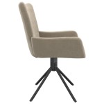 vidaXL Scaune rotative de bucătărie, 2 buc., gri deschis, catifea