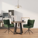 vidaXL Scaune de bucătărie pivotante, 2 buc., verde închis, catifea vidaXL Scaune de bucătărie pivotante, 2 buc., verde închis, catifea