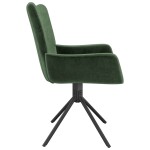 vidaXL Scaune de bucătărie pivotante, 2 buc., verde închis, catifea vidaXL Scaune de bucătărie pivotante, 2 buc., verde închis, catifea