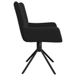 vidaXL Scaune de bucătărie pivotante, 2 buc., negru, catifea vidaXL Scaune de bucătărie pivotante, 2 buc., negru, catifea