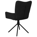 vidaXL Scaune de bucătărie pivotante, 2 buc., negru, catifea vidaXL Scaune de bucătărie pivotante, 2 buc., negru, catifea