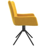 vidaXL Scaune de bucătărie pivotante, 2 buc., galben, catifea