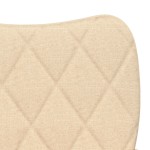 vidaXL Scaune de bucătărie, 2 buc., crem, material textil vidaXL Scaune de bucătărie, 2 buc., crem, material textil
