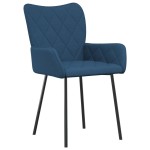 vidaXL Scaune de bucătărie, 2 buc., albastru, textil vidaXL Scaune de bucătărie, 2 buc., albastru, textil