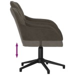 vidaXL Scaun de birou pivotant, gri închis, catifea vidaXL Scaun de birou pivotant, gri închis, catifea
