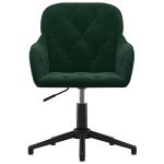 vidaXL Scaun de birou pivotant, verde închis, catifea vidaXL Scaun de birou pivotant, verde închis, catifea