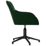 vidaXL Scaun de birou pivotant, verde închis, catifea vidaXL Scaun de birou pivotant, verde închis, catifea