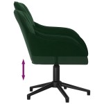vidaXL Scaun de birou pivotant, verde închis, catifea vidaXL Scaun de birou pivotant, verde închis, catifea