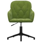 vidaXL Scaun de birou pivotant, verde deschis, catifea vidaXL Scaun de birou pivotant, verde deschis, catifea