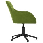 vidaXL Scaun de birou pivotant, verde deschis, catifea vidaXL Scaun de birou pivotant, verde deschis, catifea