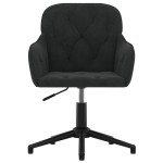 vidaXL Scaun de birou pivotant, negru, catifea vidaXL Scaun de birou pivotant, negru, catifea