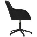 vidaXL Scaun de birou pivotant, negru, catifea vidaXL Scaun de birou pivotant, negru, catifea