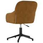 vidaXL Scaun de birou pivotant, maro, catifea vidaXL Scaun de birou pivotant, maro, catifea