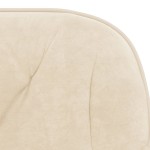 vidaXL Scaun de birou pivotant, crem, catifea vidaXL Scaun de birou pivotant, crem, catifea