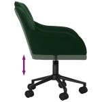 vidaXL Scaun de birou pivotant, verde închis, catifea vidaXL Scaun de birou pivotant, verde închis, catifea