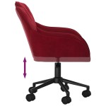 vidaXL Scaun de birou pivotant, roșu vin, catifea vidaXL Scaun de birou pivotant, roșu vin, catifea