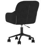 vidaXL Scaun de birou pivotant, negru, catifea vidaXL Scaun de birou pivotant, negru, catifea