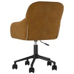 vidaXL Scaun de birou pivotant, maro, catifea vidaXL Scaun de birou pivotant, maro, catifea