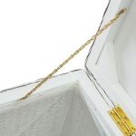 vidaXL Ladă depozitare alb 110 cm ratan kubu natural/lemn masiv mahon