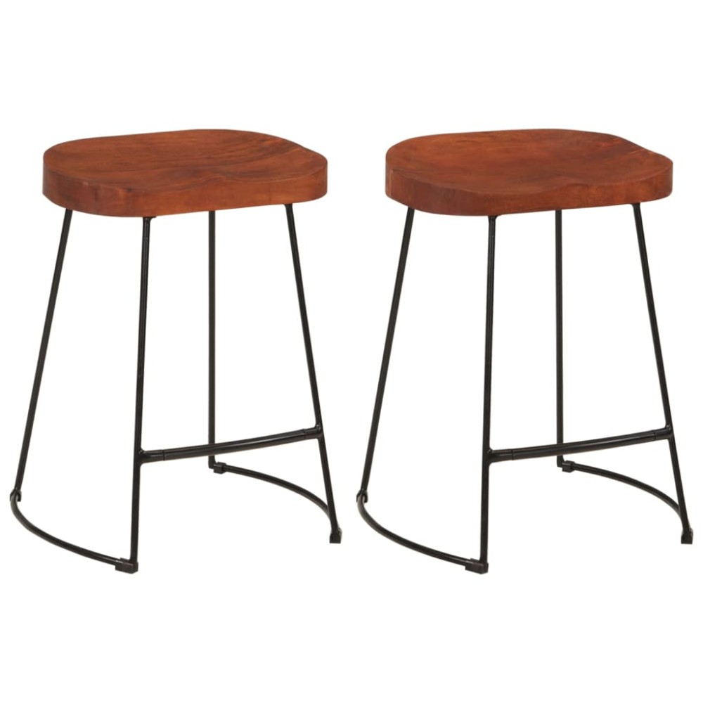 vidaXL Scaune de bar Gavin 2 buc. 45,5x38x53 cm lemn masiv de mango