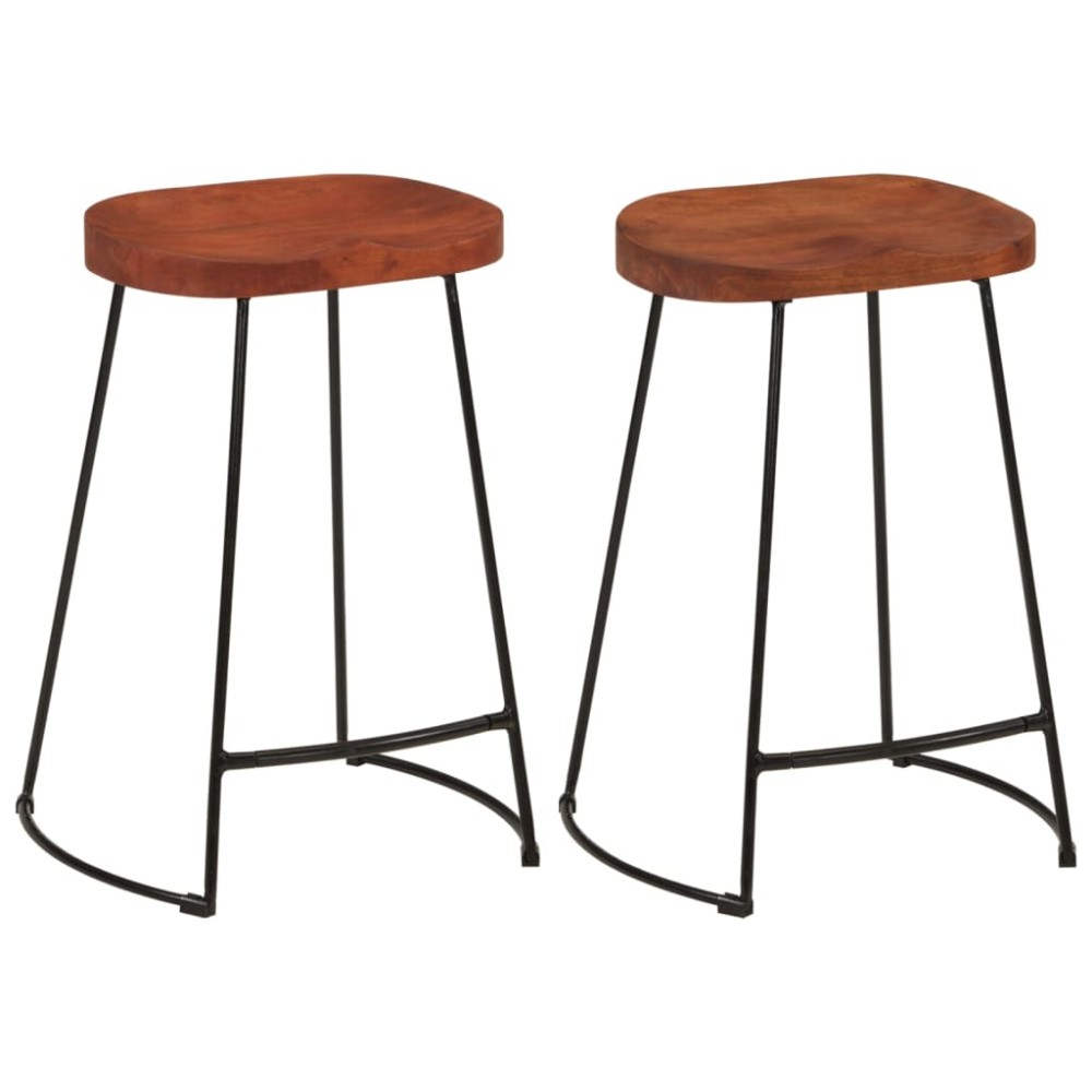 vidaXL Scaune de bar Gavin 2 buc. 45x40x63 cm lemn masiv de mango