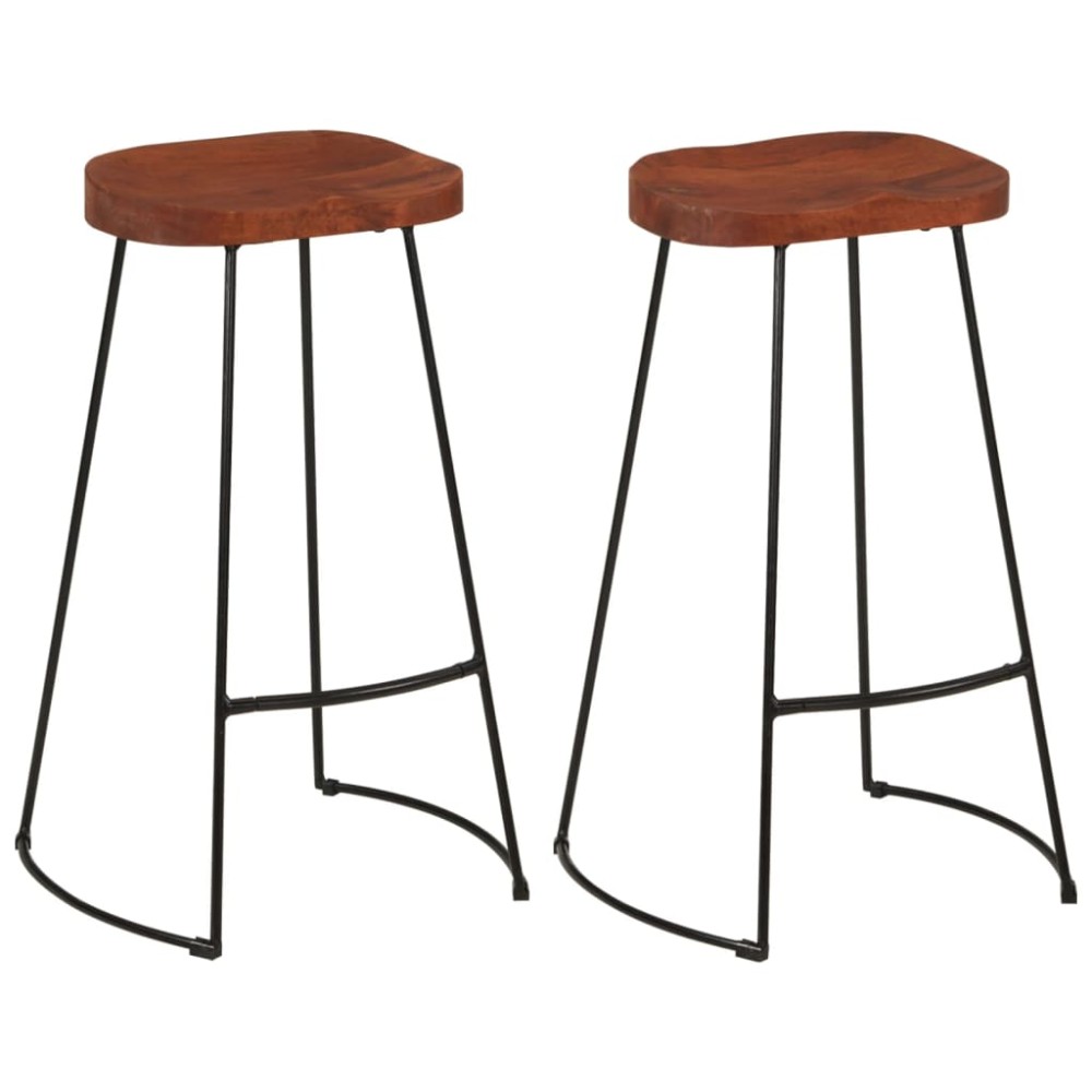 vidaXL Scaune de bar Gavin 2 buc. 50x40x78 cm lemn masiv de mango