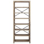 vidaXL Bibliotecă cu 7 rafturi, 80x30x200 cm, lemn masiv de acacia