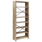 vidaXL Bibliotecă cu 7 rafturi, 80x30x200 cm, lemn masiv de acacia