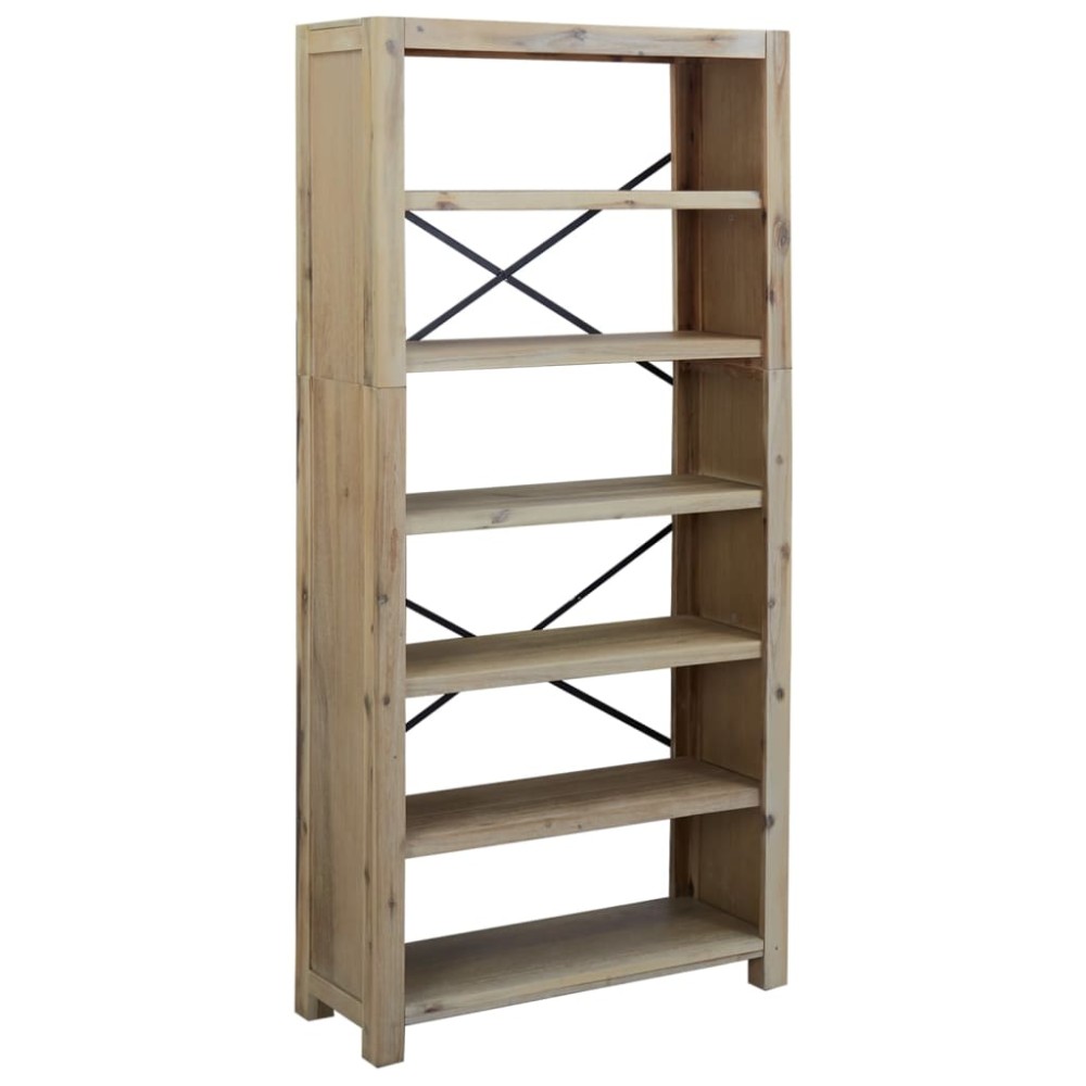 vidaXL Bibliotecă cu 6 rafturi, 80x30x170 cm, lemn masiv de acacia