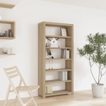 vidaXL Bibliotecă cu 6 rafturi, 80x30x170 cm, lemn masiv de acacia