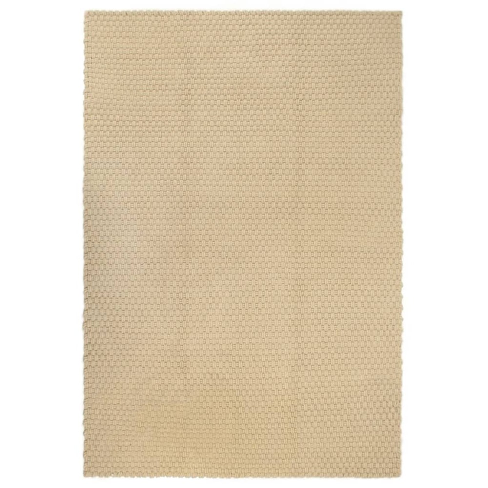 vidaXL Covor dreptunghiular, natural, 120x180 cm, bumbac