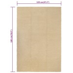 vidaXL Covor dreptunghiular, natural, 120x180 cm, bumbac