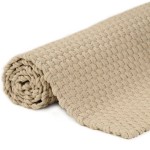 vidaXL Covor dreptunghiular, natural, 160x230 cm, bumbac