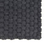 vidaXL Covor dreptunghiular, antracit, 160x230 cm, bumbac vidaXL Covor dreptunghiular, antracit, 160x230 cm, bumbac
