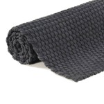 vidaXL Covor dreptunghiular, antracit, 160x230 cm, bumbac vidaXL Covor dreptunghiular, antracit, 160x230 cm, bumbac