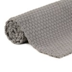 vidaXL Covor dreptunghiular, gri, 160x230 cm, bumbac vidaXL Covor dreptunghiular, gri, 160x230 cm, bumbac