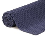 vidaXL Covor dreptunghiular, bleumarin, 120x180 cm, bumbac vidaXL Covor dreptunghiular, bleumarin, 120x180 cm, bumbac
