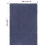 vidaXL Covor dreptunghiular, bleumarin, 180x250 cm, bumbac vidaXL Covor dreptunghiular, bleumarin, 180x250 cm, bumbac