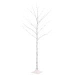 vidaXL Mesteacăn cu LED, alb, 72 LED-uri alb calde, 150 cm