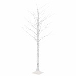 vidaXL Mesteacăn cu LED, alb, 128 LED-uri alb calde, 220 cm vidaXL Mesteacăn cu LED, alb, 128 LED-uri alb calde, 220 cm