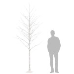 vidaXL Mesteacăn cu LED, alb, 240 LED-uri alb calde, 300 cm vidaXL Mesteacăn cu LED, alb, 240 LED-uri alb calde, 300 cm
