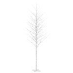 vidaXL Mesteacăn cu LED, alb, 672 LED-uri alb calde, 400 cm