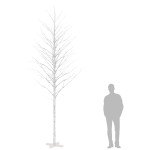 vidaXL Mesteacăn cu LED, alb, 672 LED-uri alb calde, 400 cm