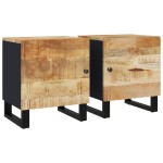 vidaXL Noptiere, 2 buc., 40x33x46 cm, lemn masiv de acacia vidaXL Noptiere, 2 buc., 40x33x46 cm, lemn masiv de acacia