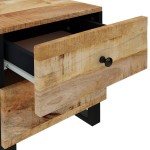 vidaXL Noptiere, 2 buc., 40x33x46 cm, lemn masiv de acacia vidaXL Noptiere, 2 buc., 40x33x46 cm, lemn masiv de acacia