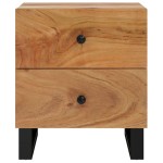 vidaXL Noptiere, 2 buc., 40x33x46 cm, lemn masiv de acacia vidaXL Noptiere, 2 buc., 40x33x46 cm, lemn masiv de acacia