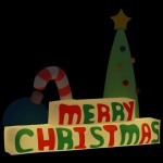 vidaXL Decorațiune "Merry Christmas" gonflabilă, cu LED-uri, 197 cm