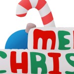 vidaXL Decorațiune "Merry Christmas" gonflabilă, cu LED-uri, 197 cm